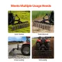 127 cm Lanscape Rock Rake, 3-Point Tow Behind Landscape Rake with 17 Steel Tines, Fit Category 1 Tractors, Angle Adjustable, Hea