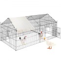 Chicken Coop, 87 "X 41,7" X 41 ", Rabbit Run-kabinetpen med vandtæt og solbeskyttet dækning til udendørs, indendørs, baghave,