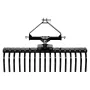 VEVOR 127 cm Lanscape Rock Rake, 3-Point Tow Behind Landscape Rake with 17 Steel Tines, Fit Category 1 Tractors, Angle Adjustabl