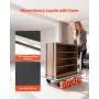 Foldable Push Cart Dolly, 299.37 kg Capacity, Folding Platform Truck with Swivel Wheels, Moving Platform Hand Truck Flatbed Cart