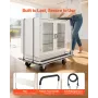 Foldable Push Cart Dolly, 299.37 kg Capacity, Folding Platform Truck with Swivel Wheels, Moving Platform Hand Truck Flatbed Cart