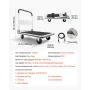 Foldbar Push Cart Dolly, 299,37 kg Kapacitet, Foldelig platform