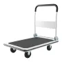 Foldable Push Cart Dolly, 299.37 kg Capacity, Folding Platform Truck with Swivel Wheels, Moving Platform Hand Truck Flatbed Cart
