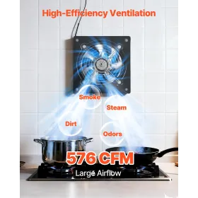 20,3 cm udstødningsventilator, 576 CFM High Velocity Wall Mount