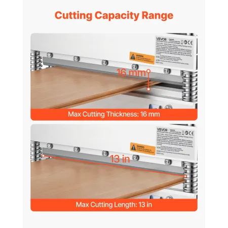 VEVOR 330mm Vinyl Floor Cutter, 16mm Thick Laminate Flooring Cutter with 15°/30°/45° Adjustable Angle Settings, Flexible Wheels,