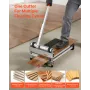 VEVOR 330mm Vinyl Floor Cutter, 16mm Thick Laminate Flooring Cutter with 15°/30°/45° Adjustable Angle Settings, Flexible Wheels,