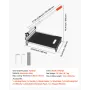 330mm Vinyl Floor Cutter, 16mm Thick Laminate Flooring Cutter with 15°/30°/45° Adjustable Angle Settings, Flexible Wheels, Teles