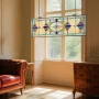 Farvet glas vinduespanel, 813 x 250 mm, Tiffany Style hængende
