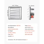 97mm Wall Vent Cover, Louvered Square AC Vent Gable Cover, Premium Stainless Steel & with Noise Reducing Rubber Gasket, for Hous