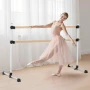 Ballet Barre, Double Beechwood Barre Bar for Home, Freestanding Portable Ballet Stretching Dance Bars, Height Adjustable Anti-Wo