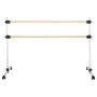 Ballet Barre, Double Beechwood Barre Bar for Home, Freestanding Portable Ballet Stretching Dance Bars, Height Adjustable Anti-Wo
