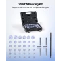 VEVOR Bearing Press Kit, 25 Pcs, Bearing Race and Seal Driver Set with Bushings & Wrenches, Bushing Driver Tool Set, Heavy Duty 