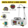 85-2 Magnetic Stirrer with Heating Plate 1000ml Stirring Speed 2000 rpm Laboratory Magnetic Stirrer 300W Digital Display with Ad