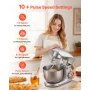 Stand Mixer, 4.2 L Electric Kitchen Mixer, 1500W Dough-Mixer, 10 + Pulse Speeds Tilt-head Food-Mixer with Stainless Steel Bowl, 