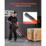 Prylever Bar, 2994 kg Weight Capacity, 1.4 m Carbon Steel Handle Lever Dolly, Pry Lever Bar with Wheels for Large Pallets, Heavy