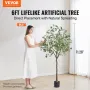 Artificial Eucalyptus Tree, 1.8 m Tall Faux Plant, Secure PE Material & Anti-Tip Tilt Protection Low-Maintenance Plant, Lifelike