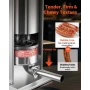 Manual Sausage Stuffer, 33 LBS / 15 L Vertical Meat Stuffer, Heavy Duty Sausage Casing Meat Stuffing Machine, Dual-Speed Stainle