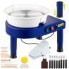 Pottery Wheel, 14in Ceramic Wheel Forming Machine, 0-300RPM Speed Manual Adjustable 0-7.8in Lift Leg, Foot Pedal Detachable