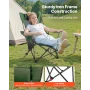 tilbagelænet campingstol, 4 justerbare positioner, bærbar