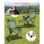 Reclining Camping Chair, 4 Adjustable Positions, Portable Folding Lounger for Adults, Mesh Beach Chair with Headrest & Foot Rest