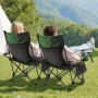 tilbagelænet campingstol, 4 justerbare positioner, bærbar