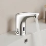 Touchless Bathroom Sink Faucet, Automatic Motion Sensor Restroom Toilet Faucet, Hands-Free Adjustable Cold Hot Single Handle Wat