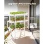 VEVOR Hydroponics Growing System Kit, 3-Tier 108 Sites UPVC Pipe Hydroponic Grow Kit with Timed Irrigation, Thickened Hydroponic