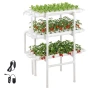 VEVOR Hydroponics-dyrkningssystemsæt, 3-trins 108-pladser UPVC Pipe Hydroponic Grow Kit med tidsindstillet kunstvanding,