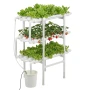 Hydroponics-dyrkningssystemsæt, 3-trins 108-pladser UPVC Pipe