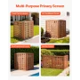 Wooden Privacy Fence, 810 x 960 mm Air Conditioner Fence, 3 Panel Solid Outdoor Wood Privacy Screen with Adjustable Angle, Hinge