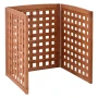 Wooden Privacy Fence, 810 x 960 mm Air Conditioner Fence, 3 Panel Solid Outdoor Wood Privacy Screen with Adjustable Angle, Hinge