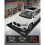 Containment Mat, 2.6 x 6.1 m, Non-Slip PVC Garage Floor Mat with a Cleaning Squeegee Broom, Heavy Duty Durable Waterproof Protec