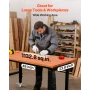 Justerbart Arbejdsbænk på Hjul, 680 kg Kapacitet, 122 x 60 cm