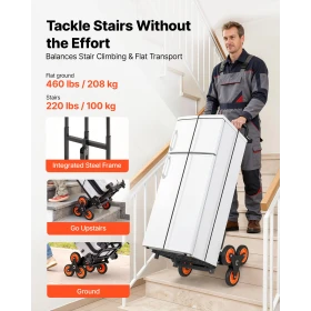 Trappeklatrevogn, 100 kg Trappeklatrekapacitet, Heavy Duty