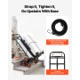 Stair Climbing Cart, 100 kg Stair-Climbing Capacity, Heavy-Duty Folding Trolley Cart with Telescoping Handle, 6 Wheels and 2 Bun