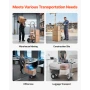 2 in 1 Hand Truck, 453.6 kg Load Capacity for 4-Wheel Mode, Convertible Hand Truck Dolly with Non-Slip Handle & Wheels, Portable