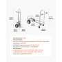 2 in 1 Hand Truck, 453.6 kg Load Capacity for 4-Wheel Mode, Convertible Hand Truck Dolly with Non-Slip Handle & Wheels, Portable