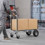 2 in 1 Hand Truck, 453.6 kg Load Capacity for 4-Wheel Mode, Convertible Hand Truck Dolly with Non-Slip Handle & Wheels, Portable