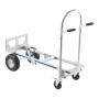 2 in 1 Hand Truck, 453.6 kg Load Capacity for 4-Wheel Mode, Convertible Hand Truck Dolly with Non-Slip Handle & Wheels, Portable