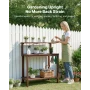 VEVOR Potting Bench Table, Outdoor Gardening Workstation with 91 x 49.5 cm Wood Tabletop, Garden Planting Work Station with Stor