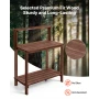 Potting Bench Table, Outdoor Gardening Workstation with 91 x 49.5 cm Wood Tabletop, Garden Planting Work Station with Storage Sh