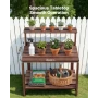 VEVOR Potting Bench Table, Outdoor Gardening Workstation with 91 x 49.5 cm Wood Tabletop, Garden Planting Work Station with Stor