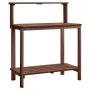 Potting Bench Table, Outdoor Gardening Workstation with 91 x 49.5 cm Wood Tabletop, Garden Planting Work Station with Storage Sh