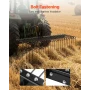 VEVOR 150 cm Tow Behind Landscape Rake, 3 Point Hitch Lawn Dethatcher Rake, 26 Spring Steel Tines, for Category 1 Tractors, Heav