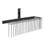 VEVOR 150 cm Tow Behind Landscape Rake, 3 Point Hitch Lawn Dethatcher Rake, 26 Spring Steel Tines, for Category 1 Tractors, Heav