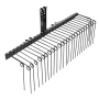 VEVOR 150 cm Tow Behind Landscape Rake, 3 Point Hitch Lawn Dethatcher Rake, 26 Spring Steel Tines, for Category 1 Tractors, Heav