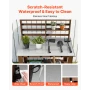 Potting Bench Table, Outdoor Gardening Workstation with 115 x 66 cm Stainless Steel Tabletop, Storage Shelves, 4 Casters, Hooks,