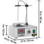 85-2 Magnetic Stirrer with Heating Plate 1000ml Stirring Speed 2000 rpm Laboratory Magnetic Stirrer 300W Digital Display with Ad