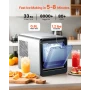 Countertop Ice Maker, 15 kg per Day, Self-Cleaning Portable Machine with Scoop, Drawer-Style Ice Access, Nugget Ice-Making Machi