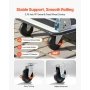 Foldbar Push Cart Dolly, 149,69 kg Kapacitet, Foldelig platform